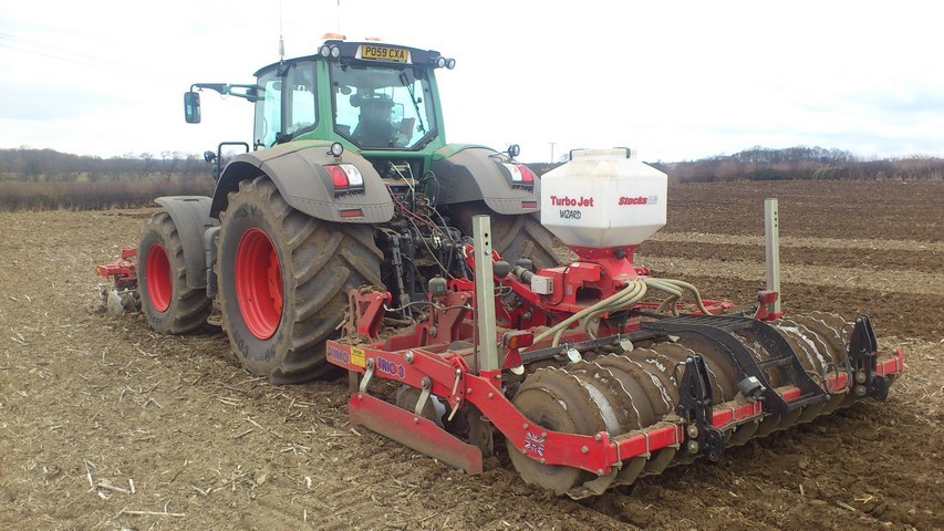 Air seeders on sumo trio, ideal for sowing OSR.