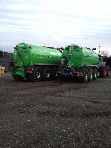 3 Vacuum tankers are available to lead and dispose of farm slurries and digestate. 